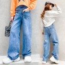 Piger jeans med vide ben L2150 1