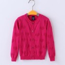 Piger sweater med knapper L597 6