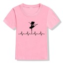 Piger T-shirt med ballerina C