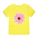 Piger T-shirt med blomsterprint J3489 12