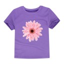 Piger T-shirt med blomsterprint J3489 13