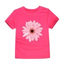 Piger T-shirt med blomsterprint J3489 9
