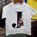 Piger T-shirt med bogstav B1428 10