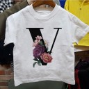 Piger T-shirt med bogstav B1428 22