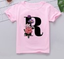Piger T-shirt med bogstav B1564 18
