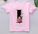 Piger T-shirt med bogstav B1564 9
