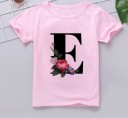 Piger T-shirt med bogstav B1564 5