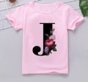 Piger T-shirt med bogstav B1564 10