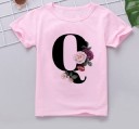 Piger T-shirt med bogstav B1564 17