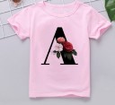Piger T-shirt med bogstav B1564 1