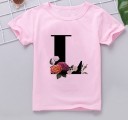 Piger T-shirt med bogstav B1564 12