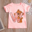 Piger T-shirt med bogstav B1586 13