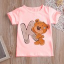Piger T-shirt med bogstav B1586 1