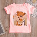 Piger T-shirt med bogstav B1586 9