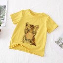 Piger T-shirt med dyr B1433 6