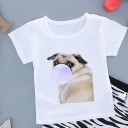 Piger T-shirt med dyr B1433 7