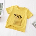 Piger T-shirt med dyr B1433 9