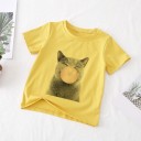 Piger T-shirt med dyr B1433 12