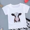 Piger T-shirt med dyr B1433 10