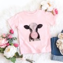 Piger T-shirt med dyr B1433 11