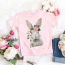 Piger T-shirt med dyr B1627 6