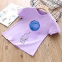 Piger T-shirt med dyr B1646 6