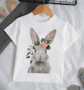 Piger T-shirt med dyr B1646 7