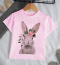 Piger T-shirt med dyr B1646 8