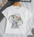 Piger T-shirt med dyr B1646 16
