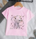 Piger T-shirt med dyr B1646 14