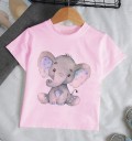Piger T-shirt med dyr B1646 20