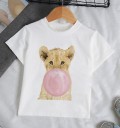 Piger T-shirt med dyr B1646 1