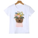 Piger T-shirt med dyr J461 3