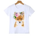 Piger T-shirt med dyr J461 6