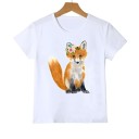 Piger T-shirt med dyr J461 2