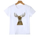 Piger T-shirt med dyr J461 11