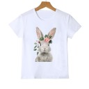 Piger T-shirt med dyr J461 9
