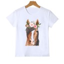 Piger T-shirt med dyr J461 12