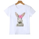 Piger T-shirt med dyr J461 15