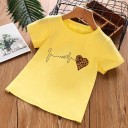 Piger T-shirt med hjerte B1583 B