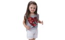 Piger T-shirt med hjerteprint og pailletter 3