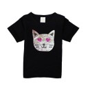 Piger T-shirt med kat J465 14