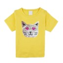 Piger T-shirt med kat J465 20