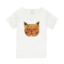 Piger T-shirt med kat J465 19