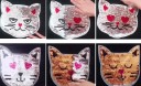 Piger T-shirt med kat J465 3