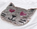 Piger T-shirt med kat J465 5