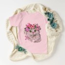 Piger T-shirt med kat A