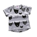 Piger T-shirt med tegneseriekat J1904 11