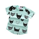 Piger T-shirt med tegneseriekat J1904 12