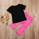 Piger T-shirt og bukser L1254 2